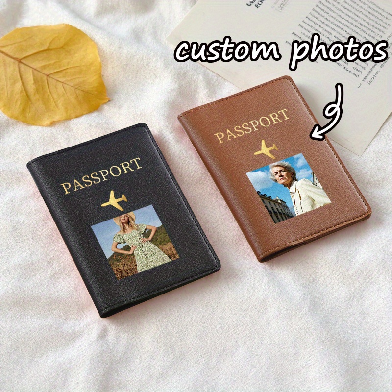 Travel Accessories Wallet - 1 ชิ้น ที่ใส่พาสปอร์ตสำหรับสัตว์เลี้ยง ลายภาพถ่ายแมวสั่งทำพิเศษ พร้อมดีไซน์เครื่องบิน กระเป๋าสตางค์สำหรับเดินทาง