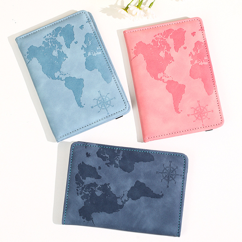 ซองใส่พาสปอร์ตหนังพิมพ์ลายแผนท - Travel Accessories India บทวิจารณ์และราคา